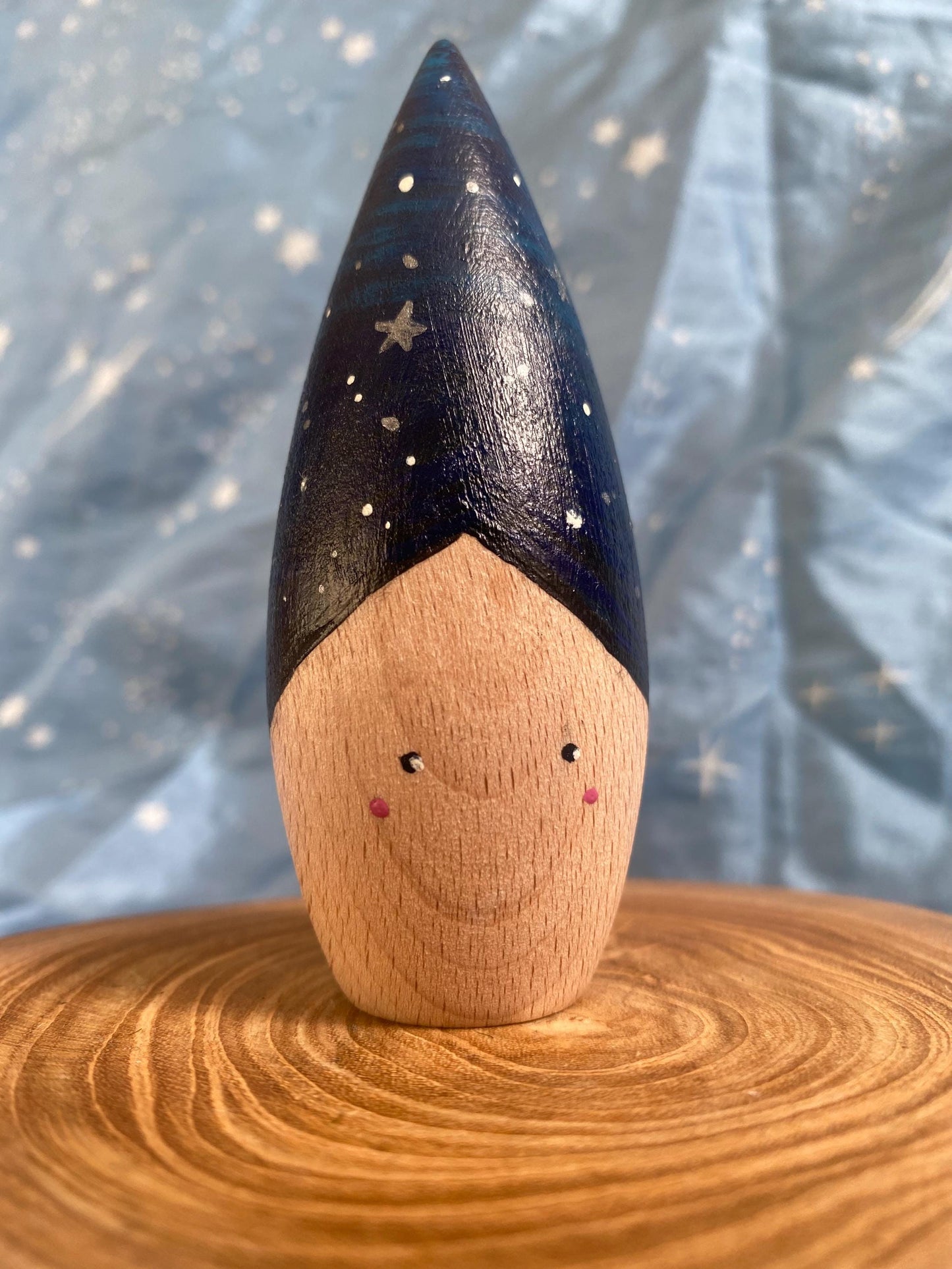 Celestial wooden tomten peg doll (9cm)