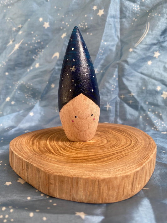Celestial wooden tomten peg doll (9cm)
