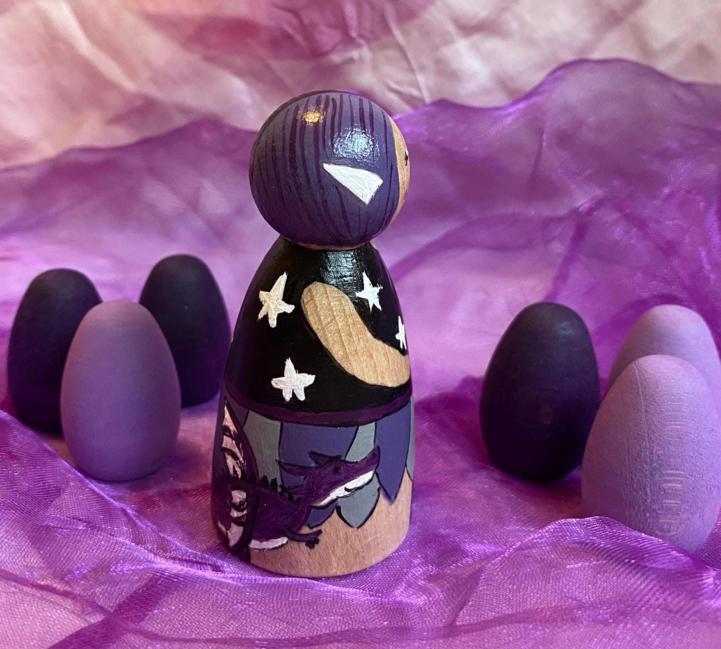 Mirabelle Starspell hand painted peg doll (7.5cm)