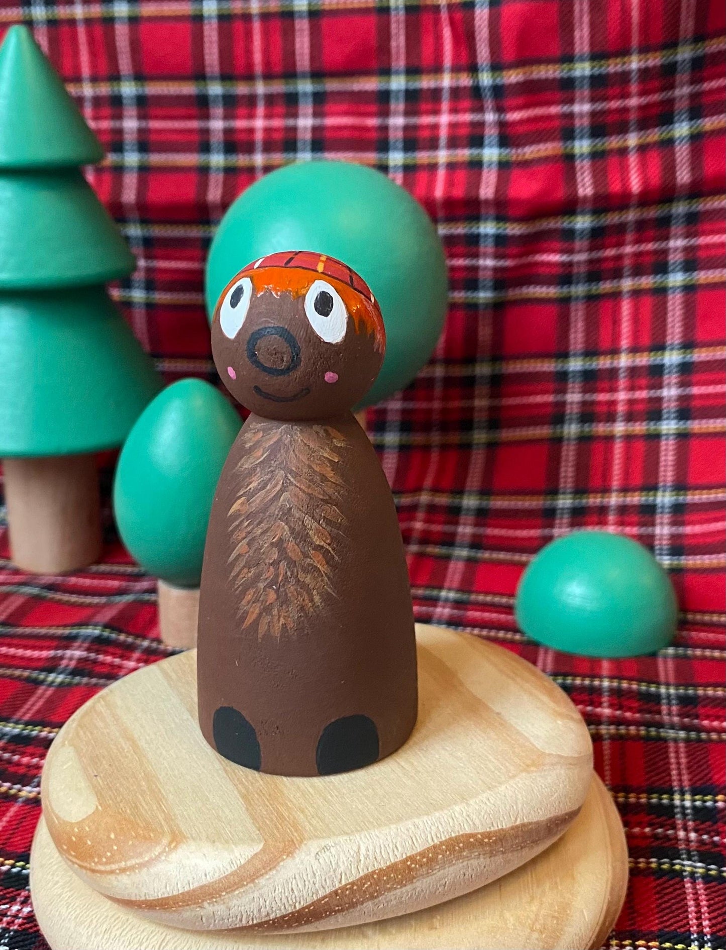 Wild Haggis hand painted wooden peg doll (7.5cm)