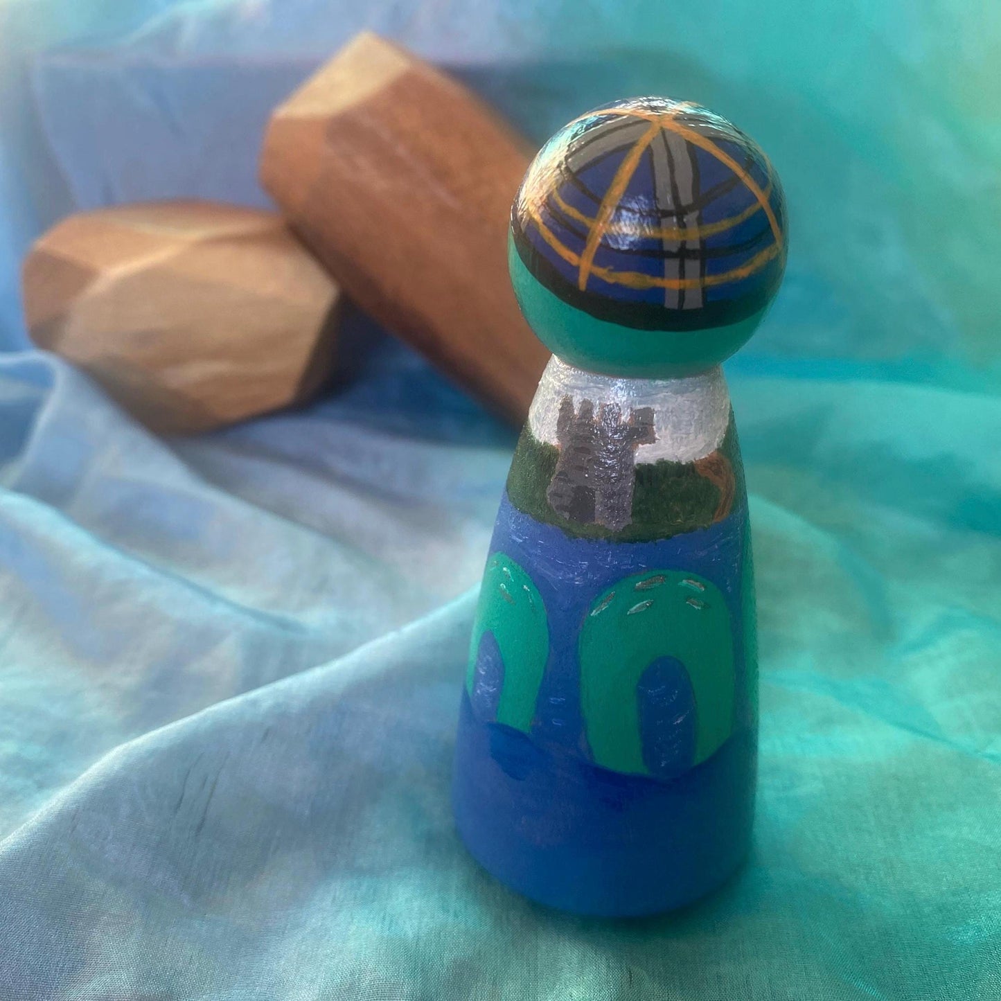 Hand painted Nessie wooden peg doll (9cm)