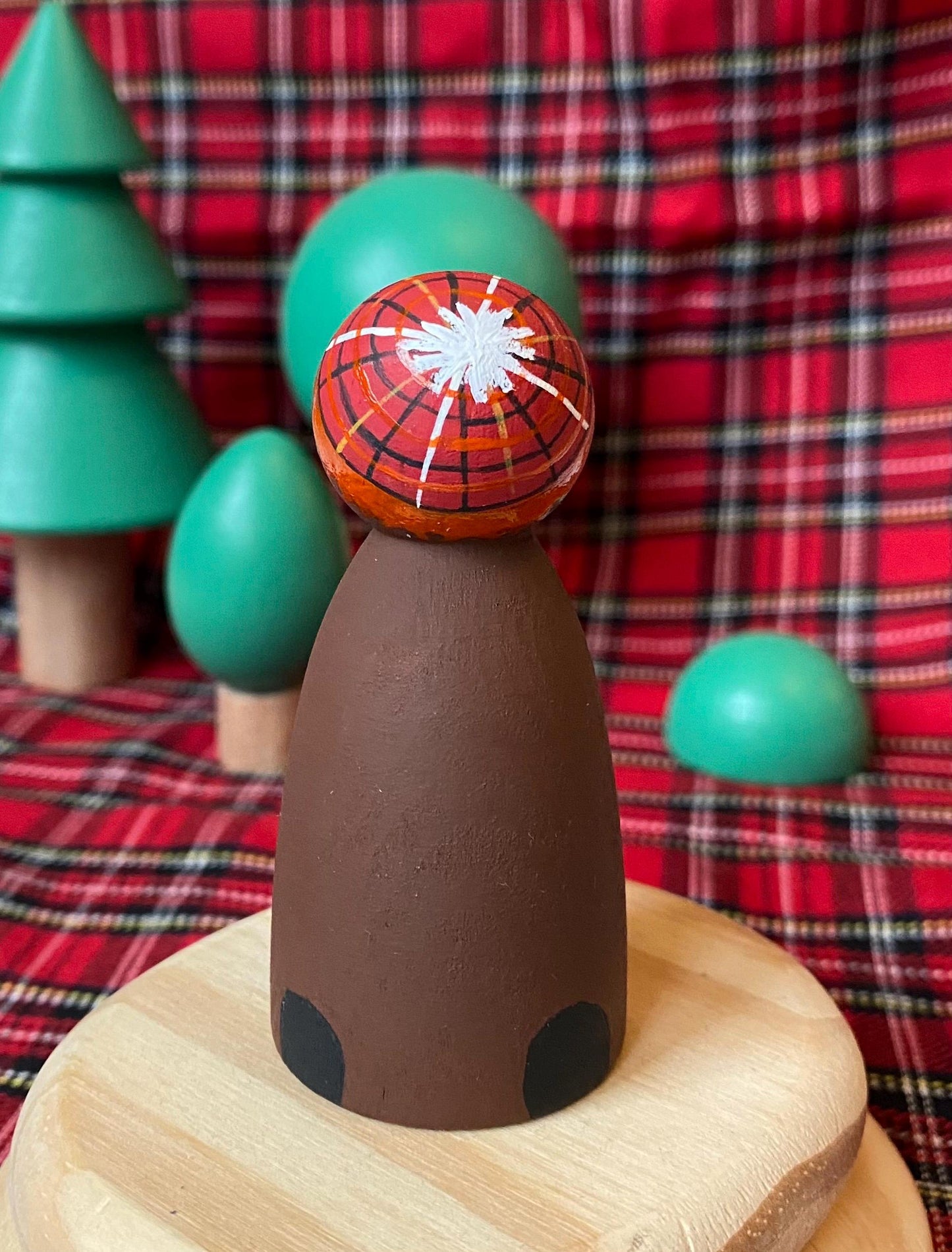 Wild Haggis hand painted wooden peg doll (7.5cm)