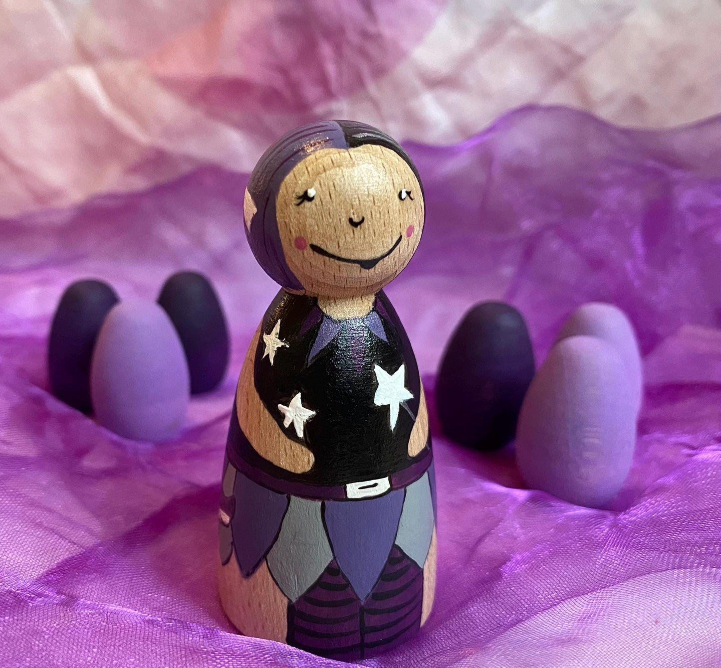 Mirabelle Starspell hand painted peg doll (7.5cm)