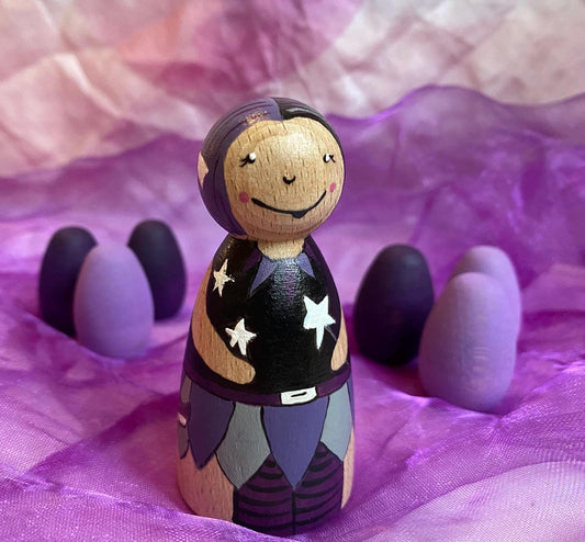 Mirabelle Starspell hand painted peg doll (7.5cm)