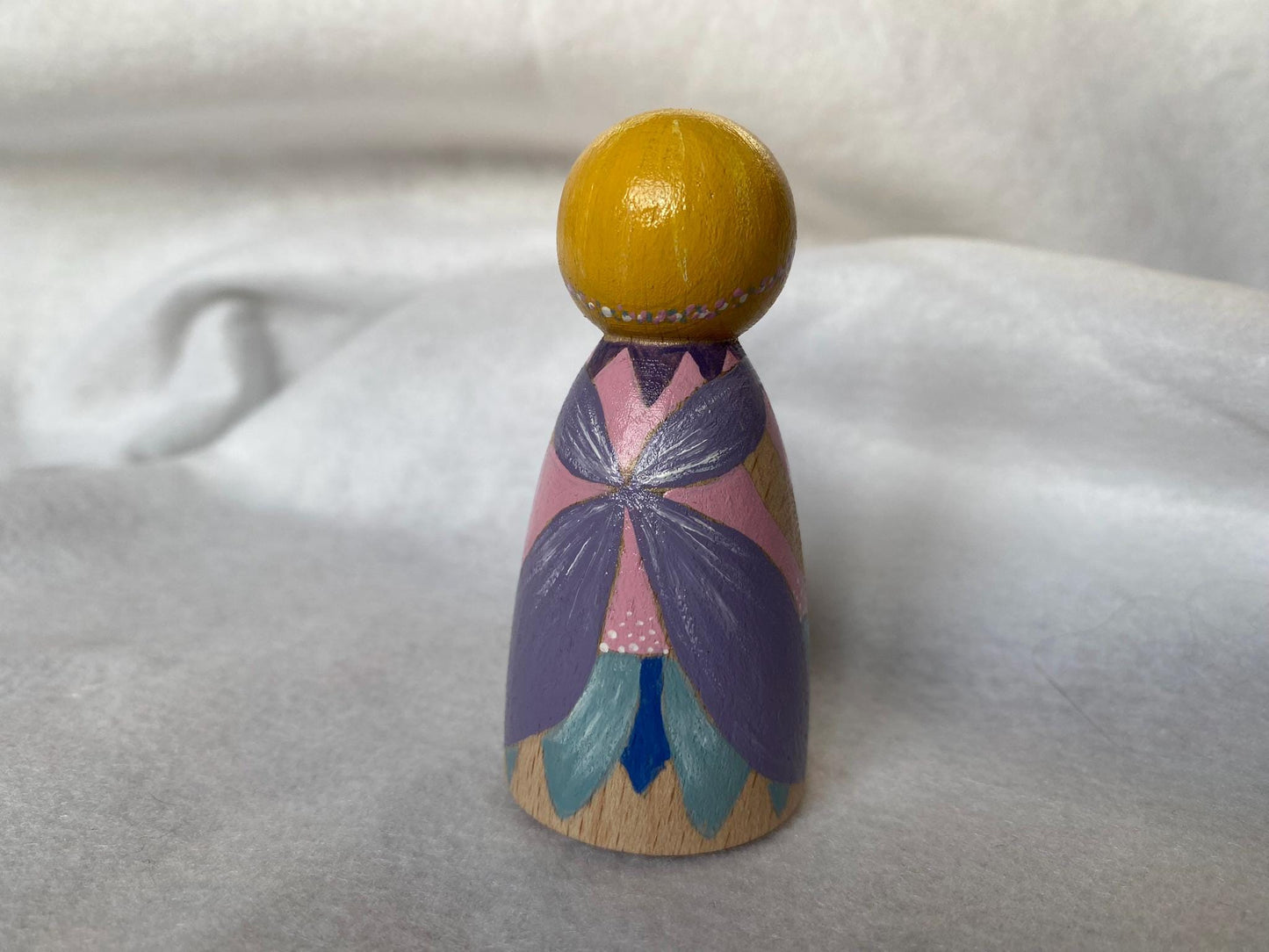Hand painted wooden fairy peg doll (7.5cm)