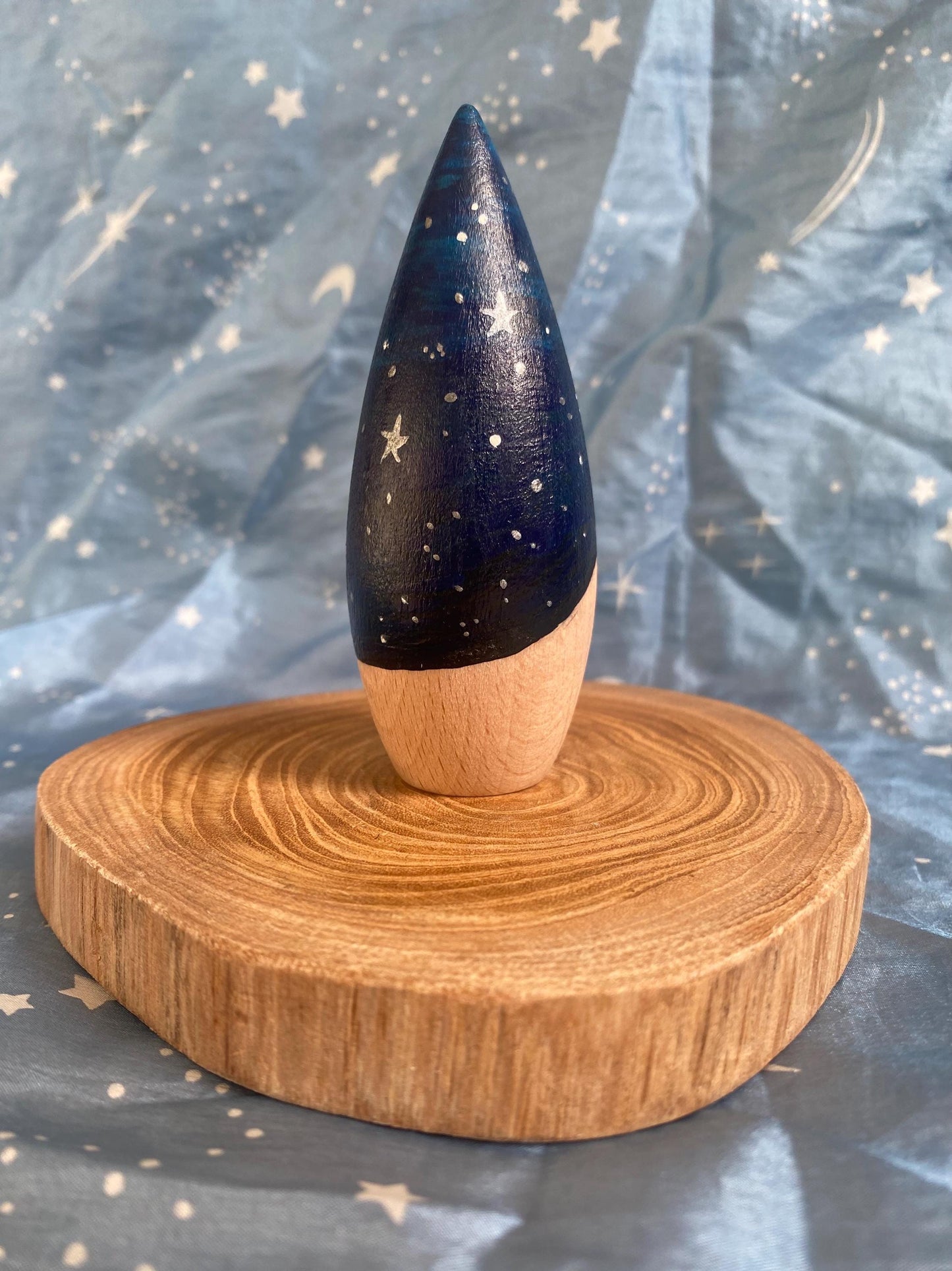 Celestial wooden tomten peg doll (9cm)