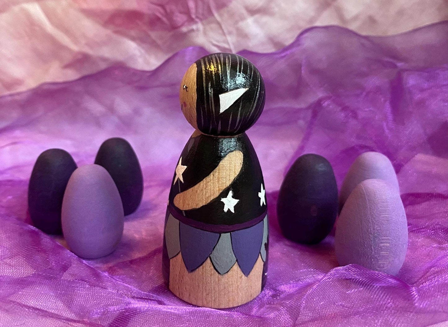 Mirabelle Starspell hand painted peg doll (7.5cm)