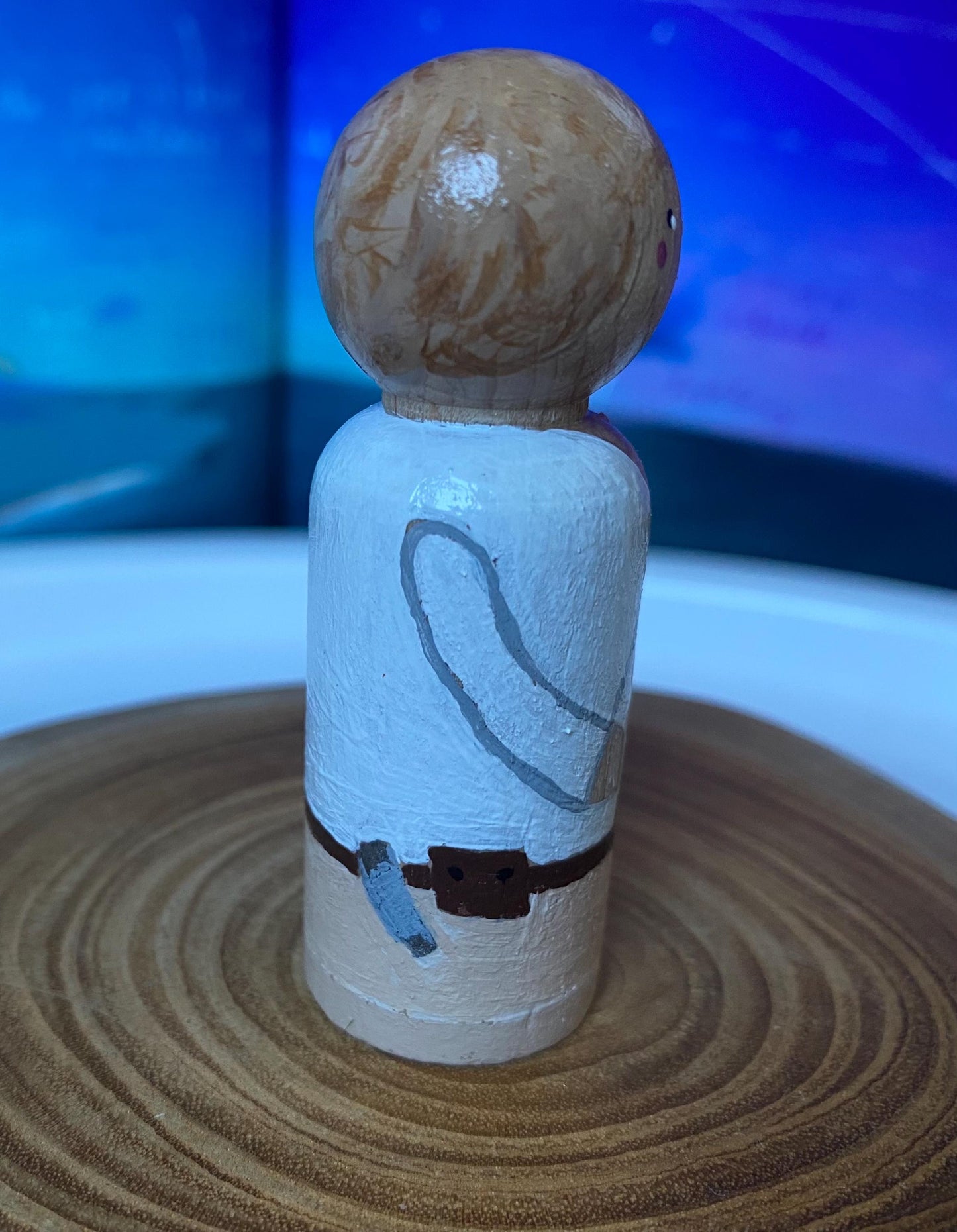 Luke Skywalker hand painted wooden peg doll (6.5cm)