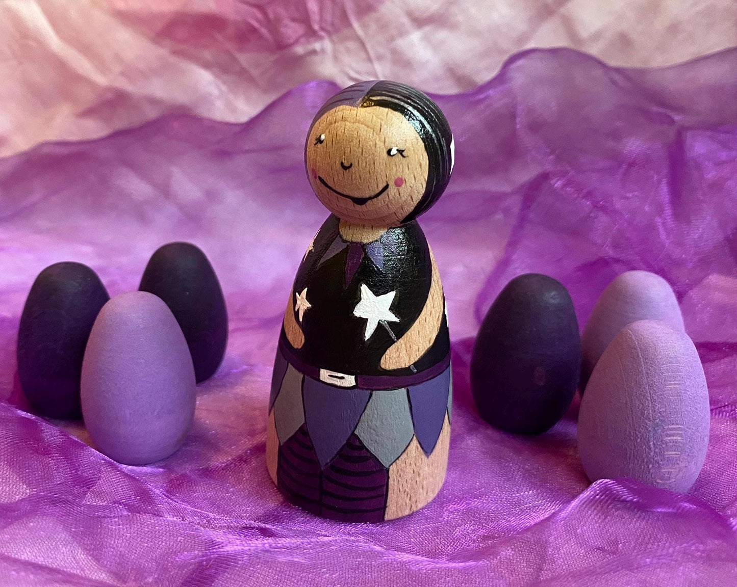 Mirabelle Starspell hand painted peg doll (7.5cm)