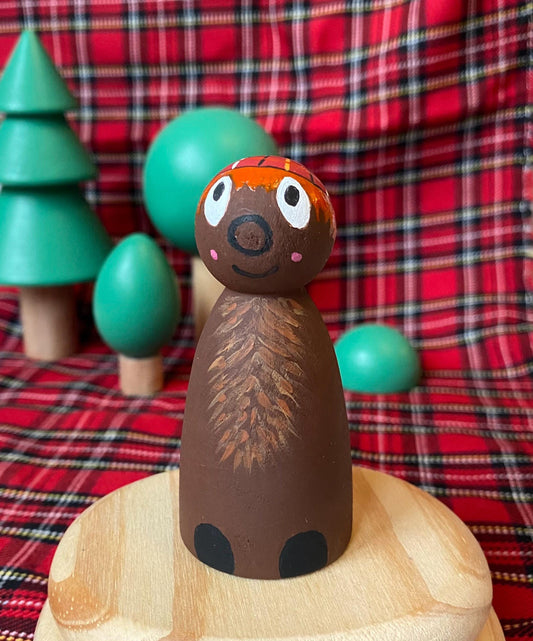 Wild Haggis hand painted wooden peg doll (7.5cm)