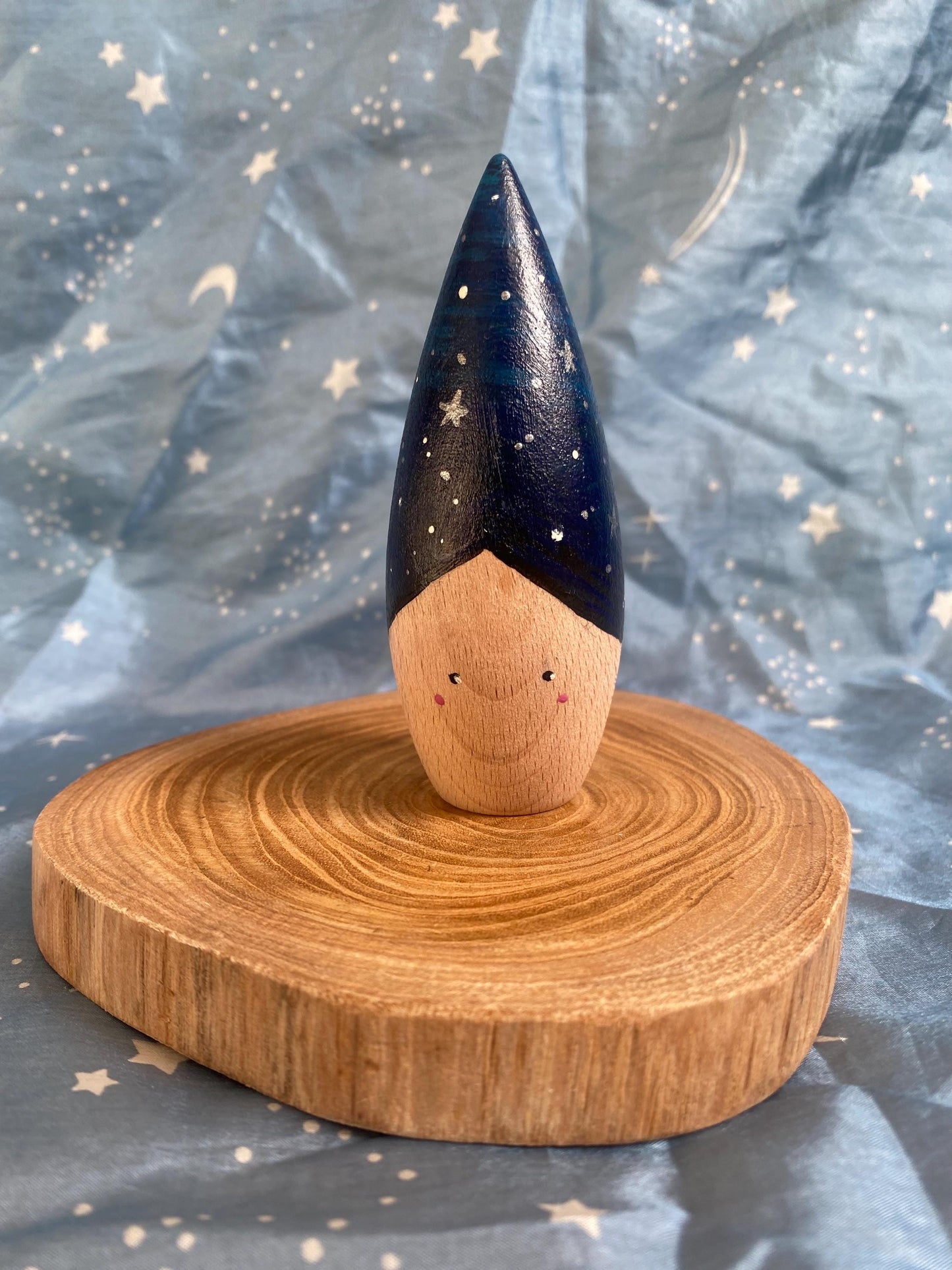Celestial wooden tomten peg doll (9cm)