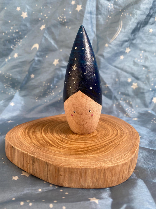 Celestial wooden tomten peg doll (9cm)