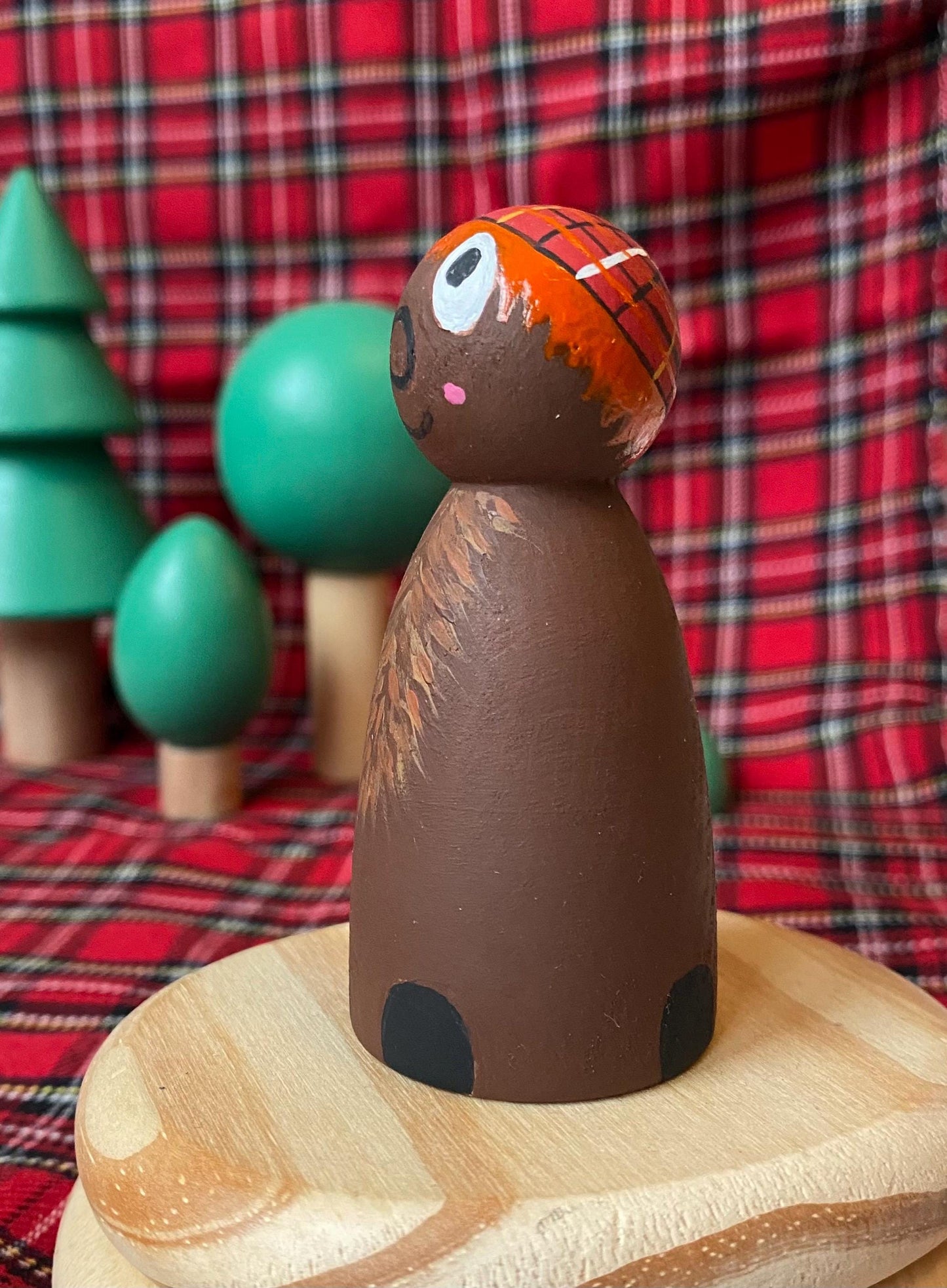 Wild Haggis hand painted wooden peg doll (7.5cm)