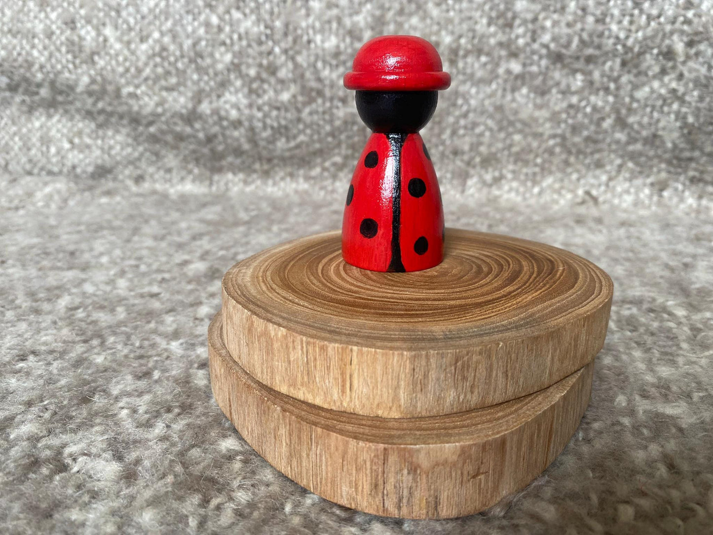 Ladybird wooden peg doll (6.8cm)