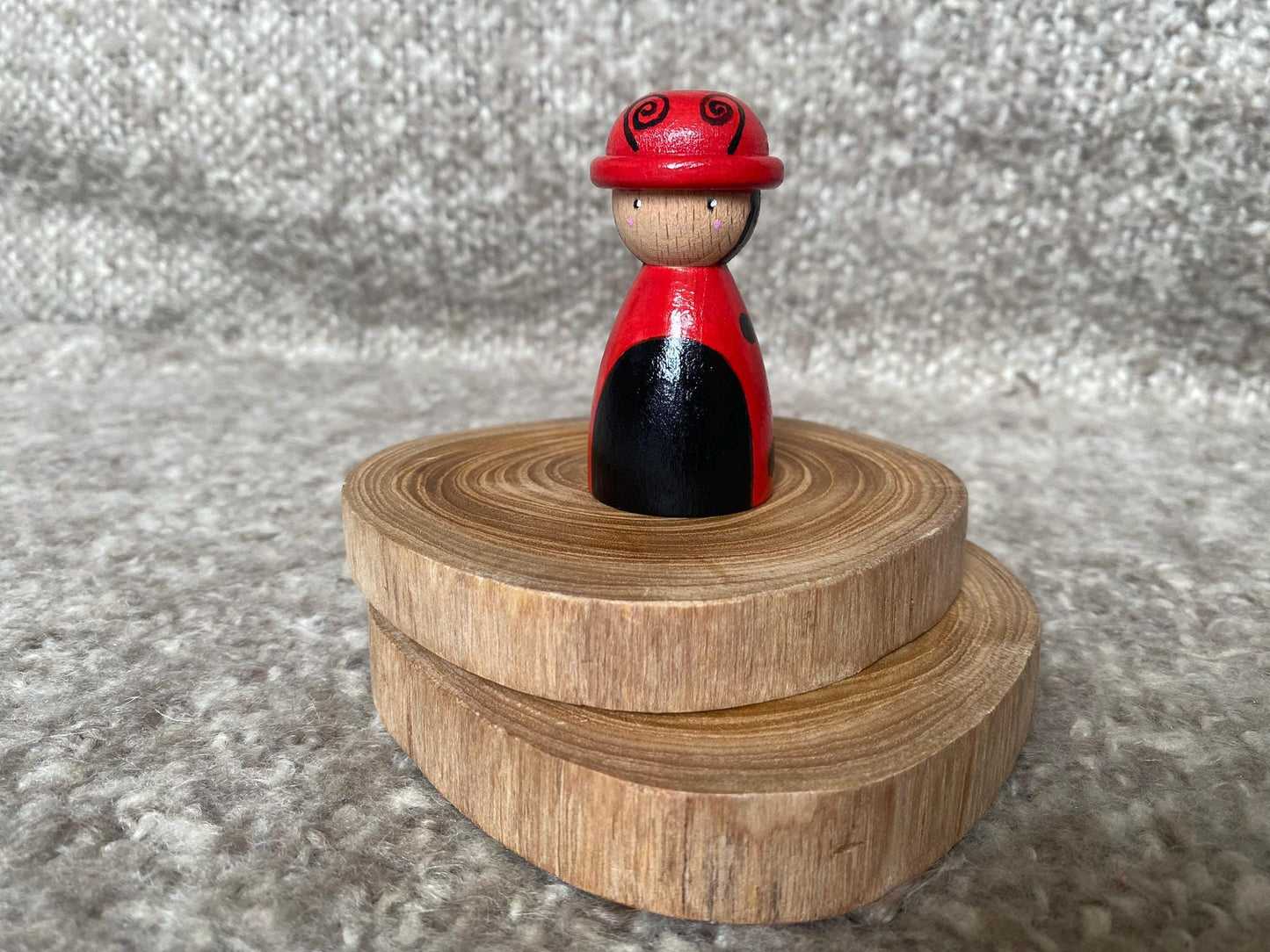 Ladybird wooden peg doll (6.8cm)