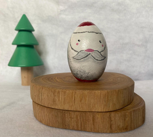 Hand painted wooden Santa Claus Christmas decoration (6.4cm)