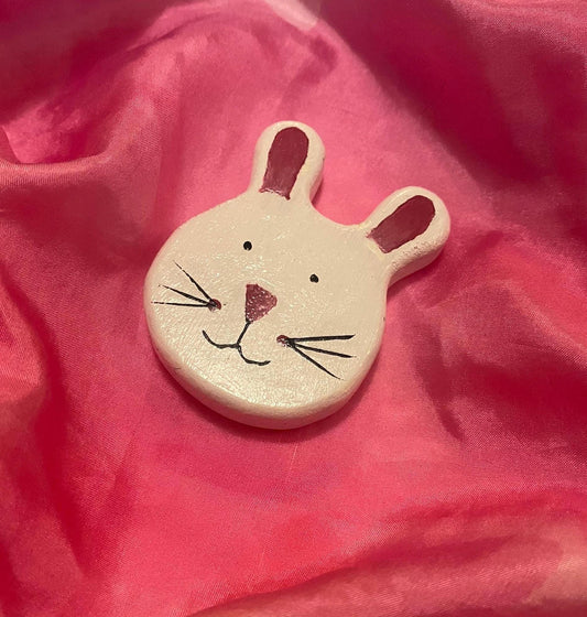 Some bunny loves you hand painted white wooden bunny