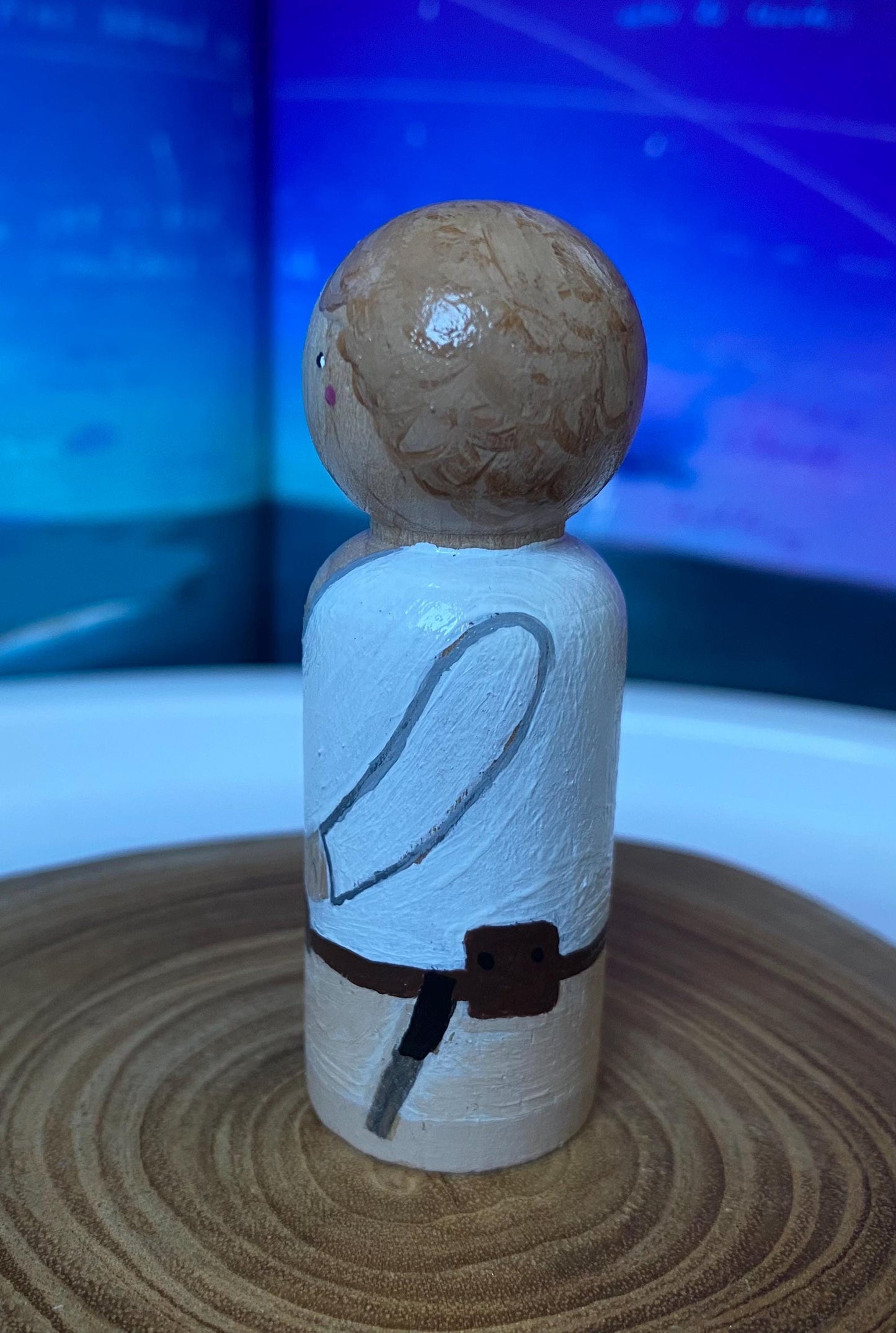 Luke Skywalker hand painted wooden peg doll (6.5cm)